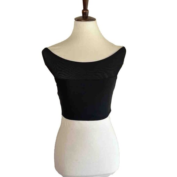 Nasty Gal Lux LA Mesh Cutout Off Shoulder Top M - Picture 13 of 13